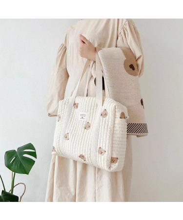 Multifunctional Moxeupon Embroidery Baby Wrap Pocket | Large Capacity Cotton Travel Diaper Bag for Strollers - Buy Online on GoSupps.com