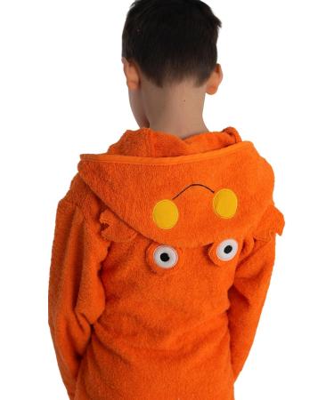 Ely Parker Kids Hooded Terry Bathrobe - Super Soft Turkish Cotton Towel for Boys & Girls Size 3-4 Years Comfortable & Absorbent - Buy Online on GoSupps.com