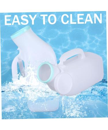 2Pcs Urinal for Men 1200ML Portable Urinal Spill Proof Pee Bottles with Lid & Handle Thick Plastic Male Urinal Large Opening Mens Urinals with Wraped Edge for Travel Hospital White Portable - Buy Online on GoSupps.com