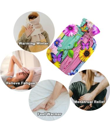 Shop Naanle Rainbow Wood Butterfly Sunflower Hot Water Bottle - 1L Handfoots Heating Bag for Pain Relief & Cold Therapy - International Shipping - Buy Online on GoSupps.com