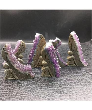 Amethyst Stone Natural Uruguay Amethyst Crystal Cluster Butterfly Fairy Specimen 1Pc Natural Stones and Minerals - Buy Online on GoSupps.com