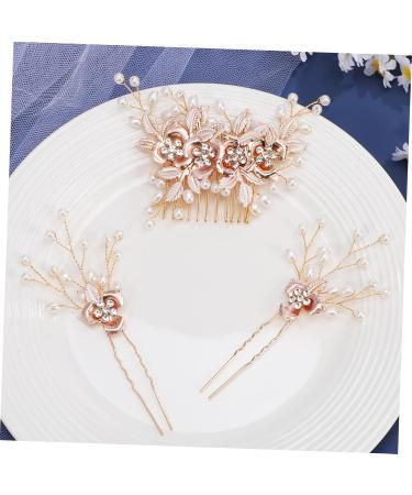 Didiseaon 1 Set Leaf Pearl Hairpin Side Hair Comb Hair Fork Clip Rhinestones Hair Comb Accessories Barrette Hair Side Comb Peinetas Para De Mujer Prom Hair Jewelry Hair Forks for Buns Metal - Buy Online on GoSupps.com