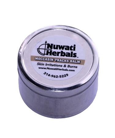 Nuwati Herbals Healing Balm for Minor Skin Irritations Burns Poison Ivy Insect Bites and Sunburn Moccasin Tracks Balm - with Plantain Made in The USA 4 Ounces