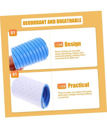 FRCOLOR 6 Pairs Sweat-Absorbing Thin Insoles - Breathable Shockproof and Odorless Shoe Pads for Ultimate Comfort - Buy Online on GoSupps.com