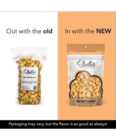Belle's Gourmet Popcorn Sea Salt Caramel Snack 3 Pack | Non GMO for Kids & Adults | Movie Snacks & Food Gifts | Made with USA Grown Corn | 12oz (Pack of 3) - Buy Online on GoSupps.com