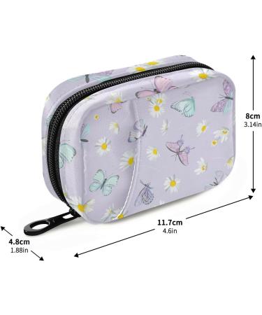 Buy Pfrewn 7-Day Pill Organizer - Portable Watercolor Daisy & Butterfly Travel Case for Vitamins & Supplements - Buy Online on GoSupps.com