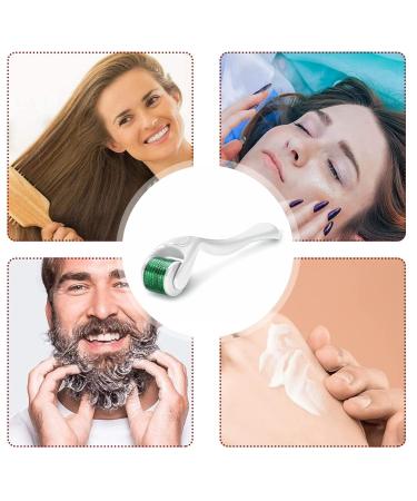 IOPYKKOA Beard Roller 0.5mm - Microneedling & Derma Roller for Beard Growth | Improve Facial Hair Growth (White Green) - Buy Online on GoSupps.com