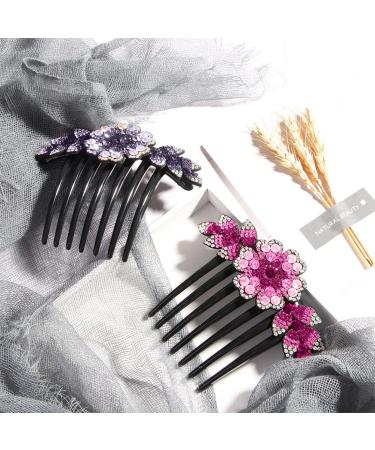 Hair Plug-In Comb with Rhinestone Teeth - Vintage Hair Jewelry for Women & Girls | Perfect Gift & Headdress Accessories - Buy Online on GoSupps.com