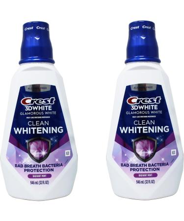 Crest - 3D White Glamorous White - Multi- Soins Blanchissant - Parfums Menthe Fraiche Bain De Bouche 946 Ml ( lot de 2 ) - Buy Online on GoSupps.com