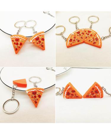 Kuaiyiju Pizza Lover Necklace & Keychain Set - Stylish Resin Jewelry for Food Enthusiasts - Buy Online on GoSupps.com