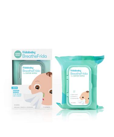 Breathefrida Vapor Wipes for Nose or Chest by Frida Baby, 30 Count (Pack of 1)