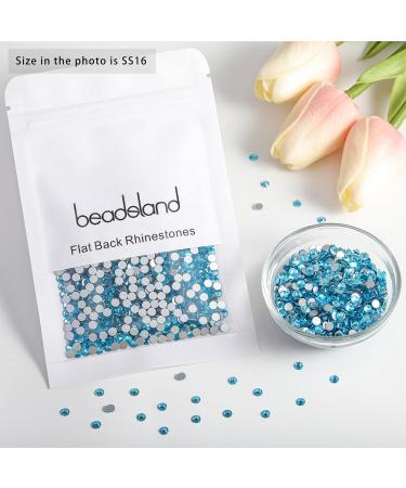 Buy Beadsland 1440 pcs Flat Back Rhinestones - Aquamarine SS16 Nail Crystals for Stunning Nail Art - Buy Online on GoSupps.com