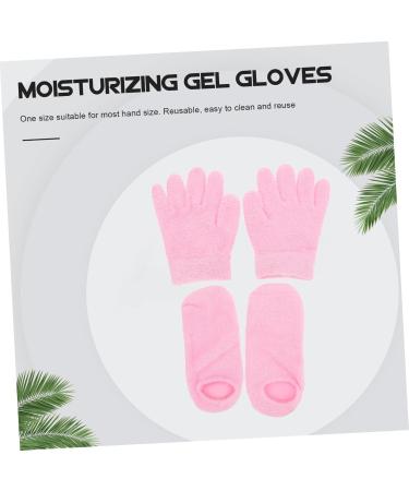 Healeved 4 Pairs Gel Care Kit Dry Skin Foot Socks Moisturizing Gloves and Socks Skin Care Kit Whitening Gel Gloves for Spa Gloves for Men Skin Care Gloves Yarn Pink Man Set Heel - Buy Online on GoSupps.com