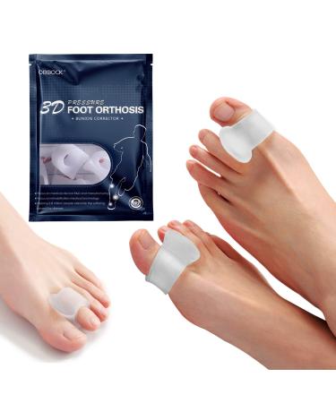 OBBOCK Toe Separator Bunion Corrector for Women Toe spacers for feet Gel Toe Cushions for Preventing Rubbing & Relieve Pressure Toe Protectors (4) (2)