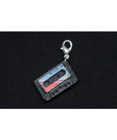 Miniblings Handmade Music Cassette Tape Charm - Blue Mixtape Zipper Pull & Silver Betel Pendant Bracelet - Buy Online on GoSupps.com