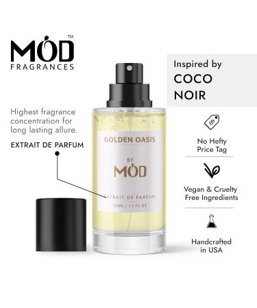 Mod Fragrances Golden Oasis Perfume For Women - Inspired By Coco Noir Perfume Dupe Long Lasting Amber Woody Fragrance Extrait De Parfum 50ml - Buy Online on GoSupps.com