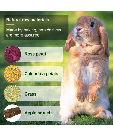 GNCLOUD Rabbit Toys: Apple Stick, Rose & Grass Ball - Hanging Boredom Breaker Treats for Hamsters, Chinchillas, Guinea Pigs, Gerbils - 1pc - Buy Online on GoSupps.com