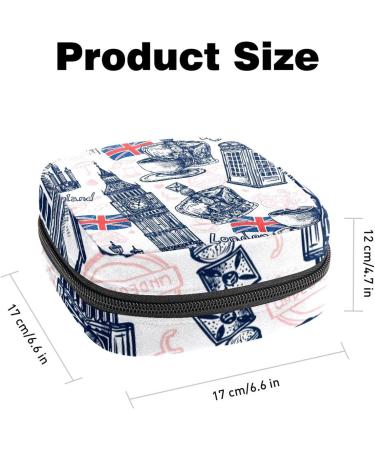 England Style London Elements Women's Napkin Storage Bag - Portable Period Pocket for Teens & Girls - Menstrual Cup & Nursing Deposit Holder - Buy Online on GoSupps.com