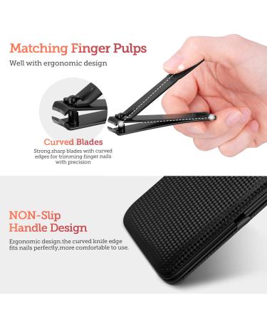 Vabogu Manicure Pedicure Kit 8-in-1 Nail Tools with Travel Case - Professional Grooming Kit for Men and Women, Upgraded Version in Black - Buy Online on GoSupps.com