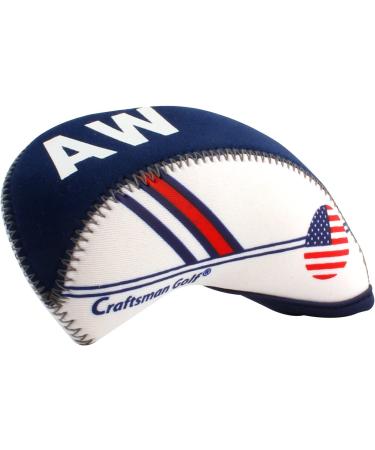 Craftsman Golf US Flag Neoprene Golf Club Head Cover - White & Blue - Buy Online on GoSupps.com