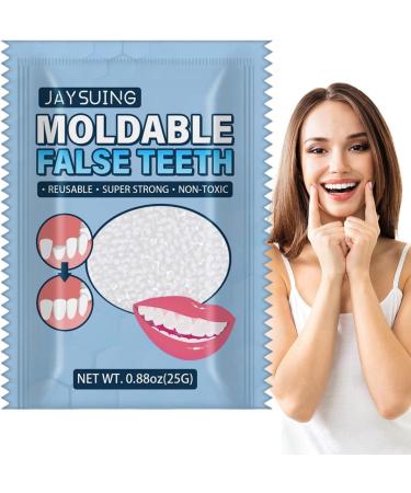 Fake Teeth for Missing Teeth - Temporary Tooth Repair Kit for Filling The Missing Broken Tooth and Gaps | Do It Yourself Thermal Fitting Beads for Vampire Dentures Moldable False Teeth - Buy Online on GoSupps.com