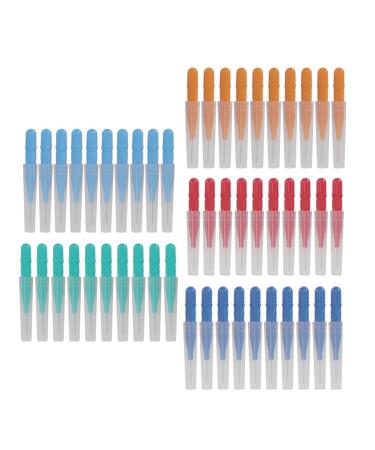 HWGING 50pcs Interdental Brushes for Oral Health Teeth Cleaning Toothpick Cleaner