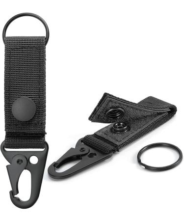 FRTKK Tactical Molle Key Ring Gear Key Keeper Nylon Belt Keychain Molle Webbing Key Clip Buckle for Belts Molle Bags Black - (Pack of 2) - Buy Online on GoSupps.com