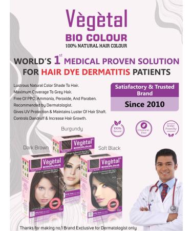 Vegetal Bio Colour - Dark Brown 150g | Natural Hair Dye for International Shipping - Buy Online on GoSupps.com