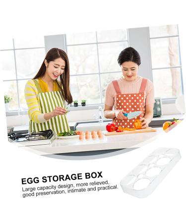 GLEAVI 3pcs Egg Storage Box Mustard Shelf Space Saving Egg Storage Refrigerator Egg Tray Household Egg Box Assorted Colorx3pcs 17.5x8.5x2cmx3pcs - Buy Online on GoSupps.com