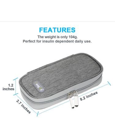YOUSHARES Insulin Cooler Bag - Best Diabetic Storage for Safe Cold Supplies | Gray - Ideal for International Shipping - Buy Online on GoSupps.com