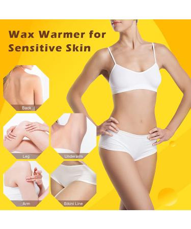 2022 Upgraded Honey Roller Waxing Kit for Sensitive Skin - Roll On Wax Heater with 2 Cartridge Refills and 100 Wax Strips - Buy Online on GoSupps.com