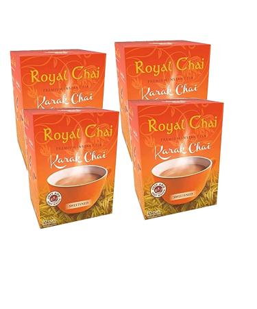 Royal Chai Royal Chai Karak Sweet Chai 200g (Pack of 4) - Premium Instant Tea - Karak Tea - Natural - Indian Instant Karak Tea