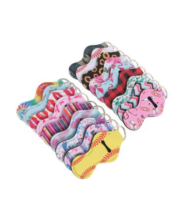 GALPADA 18pcs Keychain Lipstick Set Travel Items Lipstick Holder Lip Balm Hair Clips for Wig Keyring Holder Lip Gloss Holder Keychain Lanyard Chain Essential Oil Car Neoprene