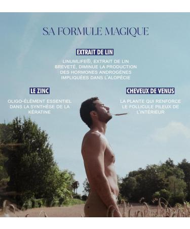 AJYMENHAIR Anti hair loss for men natural & without side effects | Zinc Venus hair vitamin B6 horse chestnut | Targeted action on male hormones | 60 capsules - Buy Online on GoSupps.com