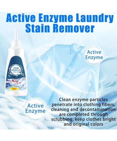 Active Enzyme Laundry Stain Remover - White Shirt Cleaner Stubborn Stains Cleaner Clothes Oil Stain Remover Active Enzyme Clothing Stain Remover (2Pcs Purple) - Buy Online on GoSupps.com