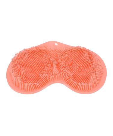 Shower Foot Scrubber Mat - Silicone Foot Massage for Men | Soft Hanging Design | Perfect for Beauty Salons - Red - Buy Online on GoSupps.com