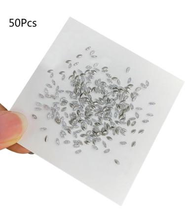 FEIlei 50Pcs Horse Eye Nail Rhinestones Flat Back Nail Gems DIY Nail Art Decorations - Buy Online on GoSupps.com