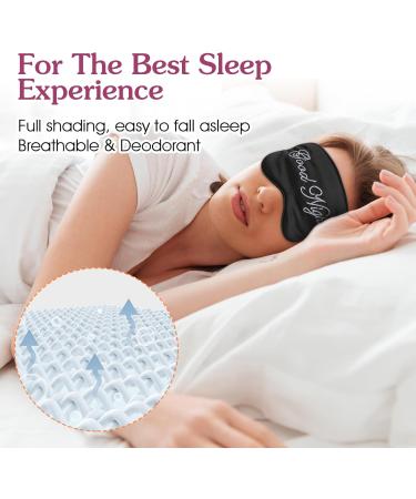 4Pcs Satin Sleeping Mask Set - Soft Blackout Eye Masks with Adjustable Straps for Comfort | Ideal for Sleep Meditation and Travel - Unisex for Women Men & Kids - Buy Online on GoSupps.com