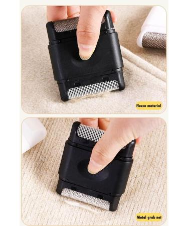 Manual Anti-Pilling Razor & Epilator - Reusable Double Brush Head with Lid for Effective Plush Clothing Care - Portable & Black - Buy Online on GoSupps.com