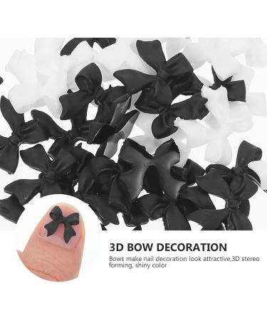 400 Pcs Bow Nail Decoration nail stickers nail stencils stamping nail art Nail Accessory DIY Manicure Tips oration bow nail art stickers black streamers crafts resin classic 3d 0.6X0.6X0.3CMx4pcs Assorted Colorx4pcs - Buy Online on GoSupps.com