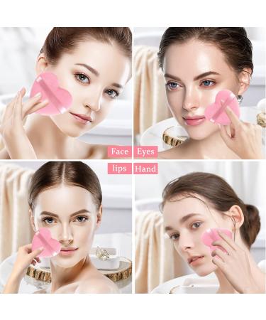 Buy 12 Heart Shape Powder Puffs - Washable & Reusable Soft Plush Makeup Sponge for Face & Body - Perfect for Loose Powder & Foundation - Pink Heart - Buy Online on GoSupps.com
