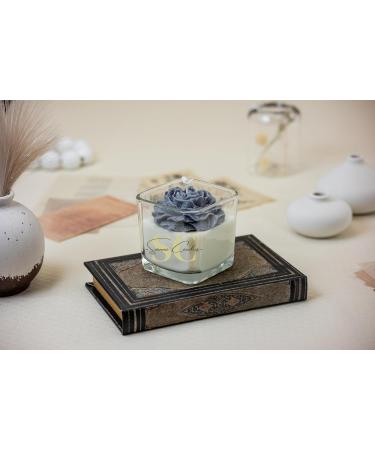 Buy Decorative Square Jar Candle - 100% Natural Soy & Coconut Wax Unscented Perfect for Gender Reveal Birthdays & Weddings (Pink Peony - Buy Online on GoSupps.com