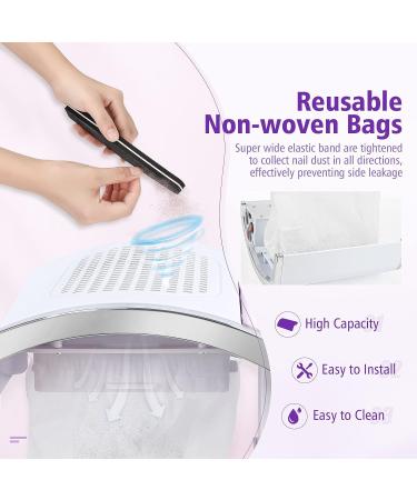 Saviland 80W Nail Dust Collector - Dual Fan Extractor & Vacuum Cleaner for Salon Quality Nail Tech Results - Purple - Buy Online on GoSupps.com