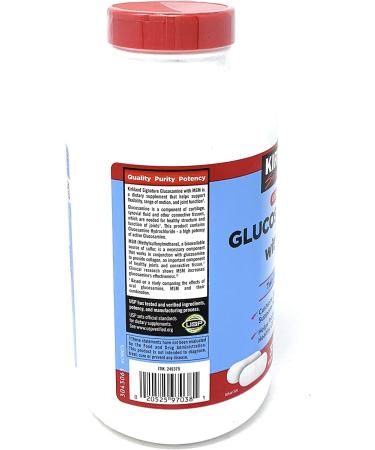 Kirkland Signature Glucosamine HCI 1500mg with MSM 1500mg 375 Tablets - 375 Count Pack - Buy Online on GoSupps.com