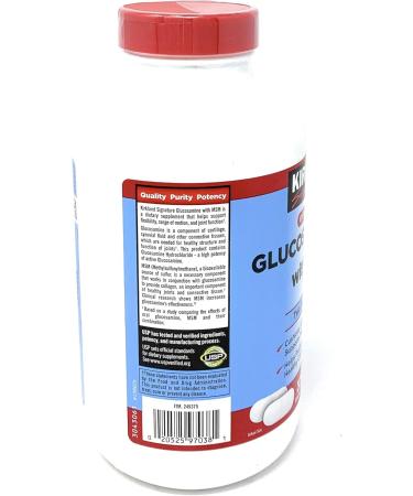 Kirkland Signature Glucosamine with MSM 375 Tablets (3 Pack) 1125 Count (Pack of 1) - Buy Online on GoSupps.com