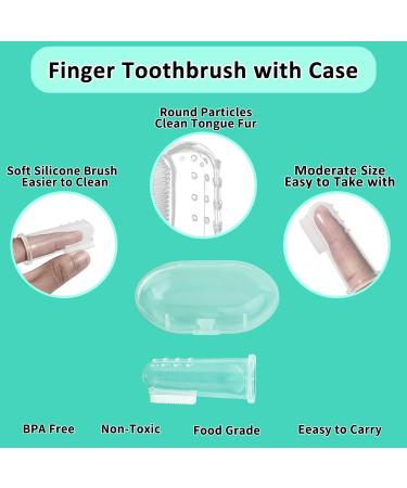 ALARTSNAIL Baby Oral Cleaner Set - 42 Tongue Cleaners, 1 Finger Toothbrush - Newborn to 36 Months - Individual Packaging - Umbrella Brush Head - Baby Mouth Hygiene Kit - Buy Online on GoSupps.com
