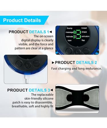 EMS Neck Massager - 4-Piece Wireless Mini Device 8 Modes & 19 Levels for Shoulder & Muscle Pain Relief - Buy Online on GoSupps.com