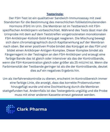 Clark Pharma Menopausal Test Set | 10 Test Strips & Urine Cups | FSH Hormone Detection | Self-Test for Menopause & Perimenopause - Fast International Shipping - Buy Online on GoSupps.com
