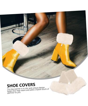 Buy Besportble Women's Fluffy Boot Covers | Stylish Fur Knit Leggings & Tops | Miss Winter Acrylic Fashion - Buy Online on GoSupps.com