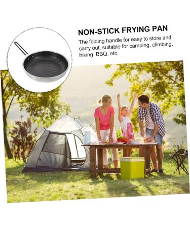 MAGICLULU Stainless Steel Griddle 1pc Outdoor Non Stick Pan Iron Honeycomb Water Cup Camping Skillet - Buy Online on GoSupps.com